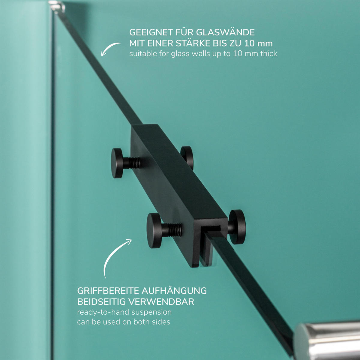 HAKENLEISTE, schwarz - Schwarz, Metall (5/3/18cm) - bremermann