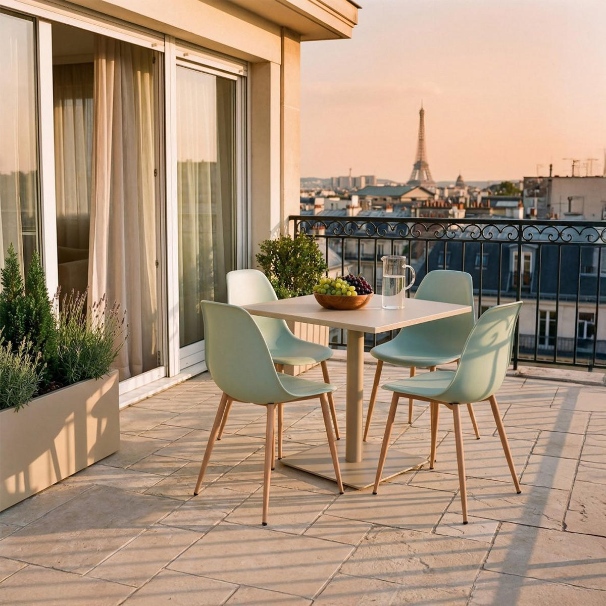 STUHL FÜR DRAUSSEN Nina Grün 45 cm x 80 cm - Grün, Kunststoff (45/80/53cm) - Klast Home