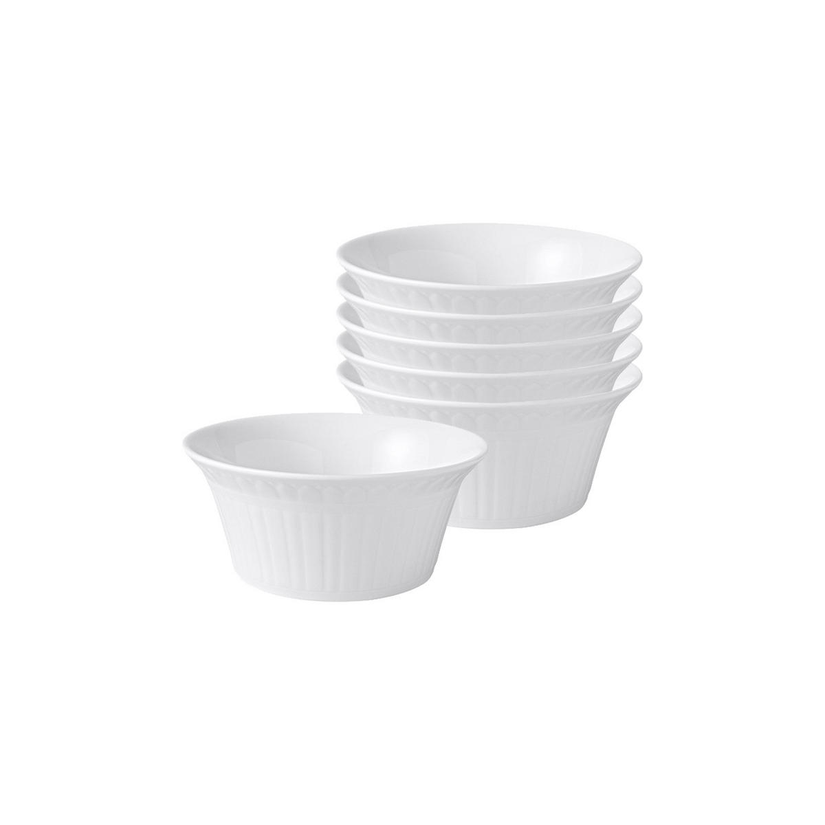DESSERTSCHALEN Cellini weiß ø 12,5 cm 6er Set - Weiß, Keramik (12.5cm) - Villeroy & Boch