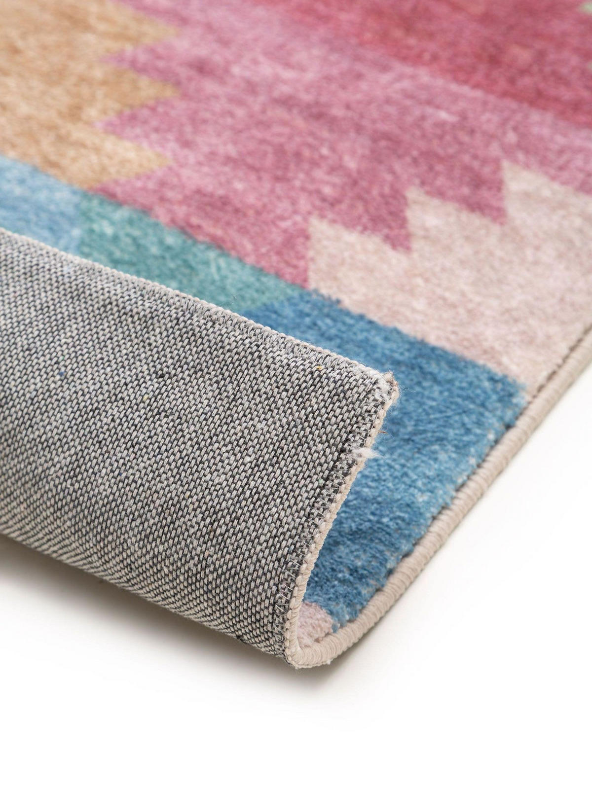 TEPPICH Mara Multicolor/Pink 160x230 cm - Pink/Multicolor, Textil (160/1cm) - KUNSTLOFT