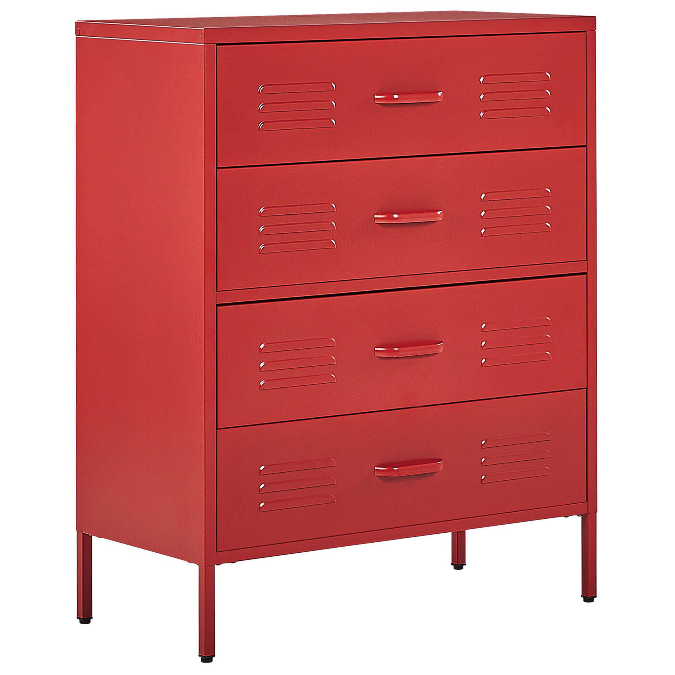 Beliani Kommode Rot 80x102x40 cm