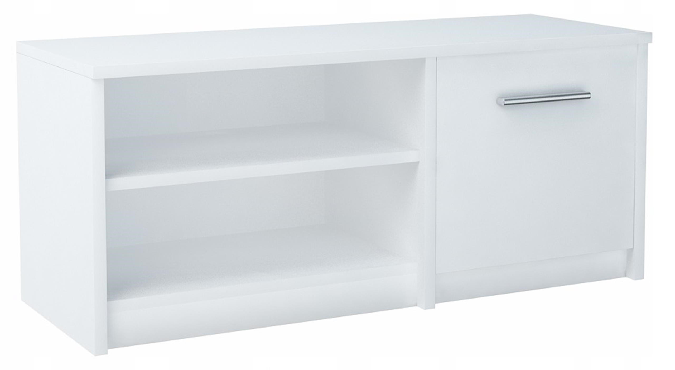 FERNSEHKOMMODE BODO 1D Weiß 98/35/42 cm - Weiß, Holzwerkstoff (98/42/35cm) - Matkam Möbel
