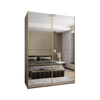 SCHWEBETÜRENSCHRANK 245,5/170/64 2-türig - Kaschmir/Goldfarben, Holz/Metall (170/245/64cm) - Abiks Möbel