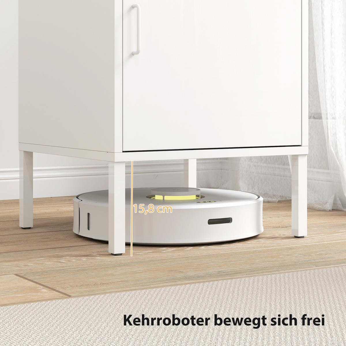 NACHTTISCH Weiß 40.0/40.0/56.0 cm - Weiß, Metall (40/56/40cm)