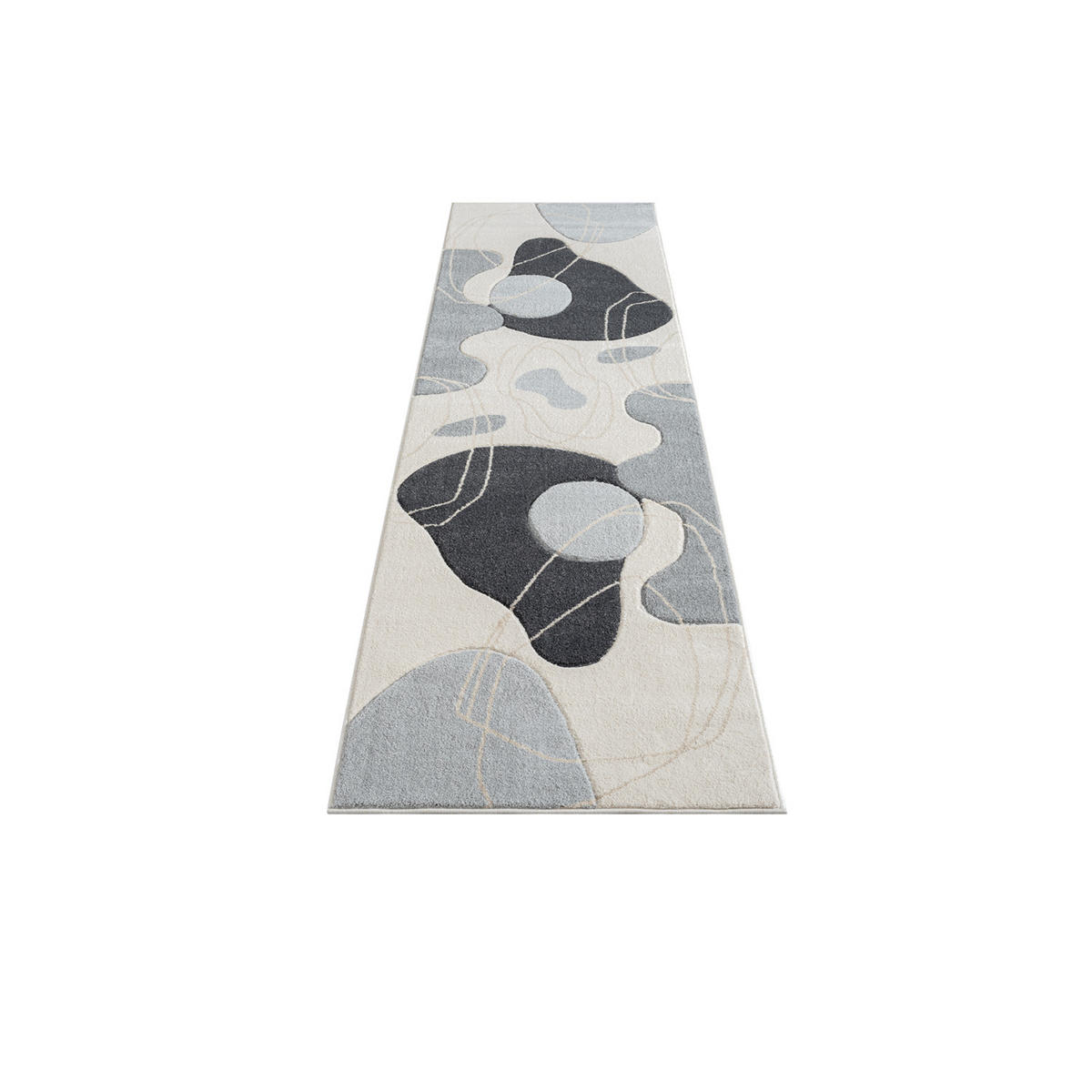 KURZFLOR-TEPPICH Bonito 7158 Grau 80x300 cm - Grau, Textil (80/300cm) - carpet city