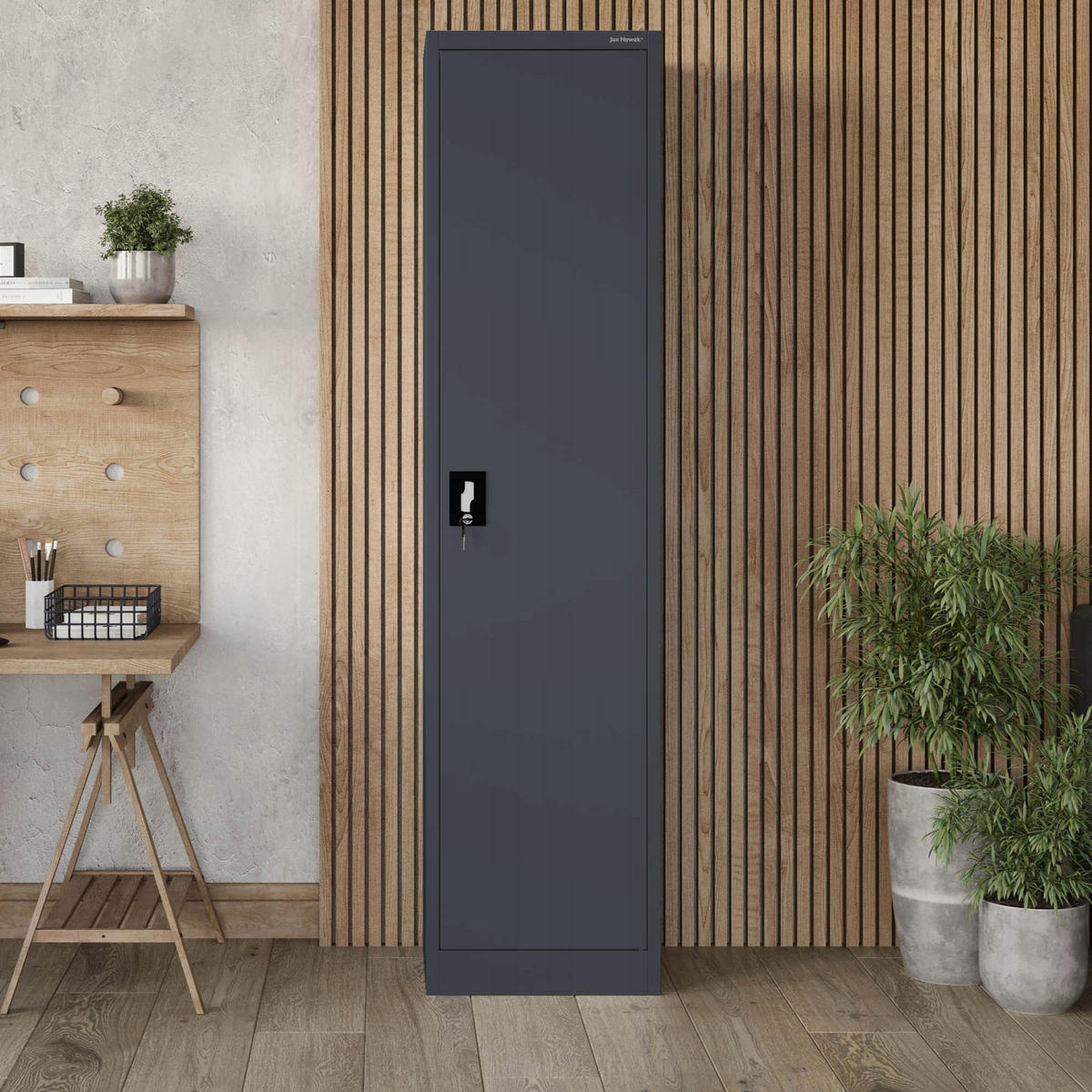 BÜRO Aktenschrank ALEX - Anthrazit, Metall (45/185/40cm) - Jan Nowak