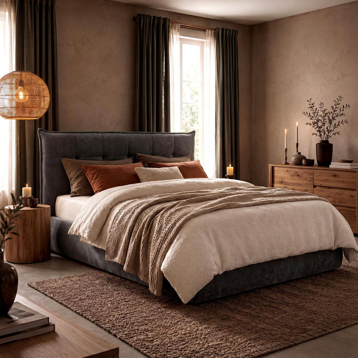 POLSTERBETT 160 cm/200 cm cm Stoff Dunkelgrau - Dunkelgrau, Textil (178/220cm) - CLP