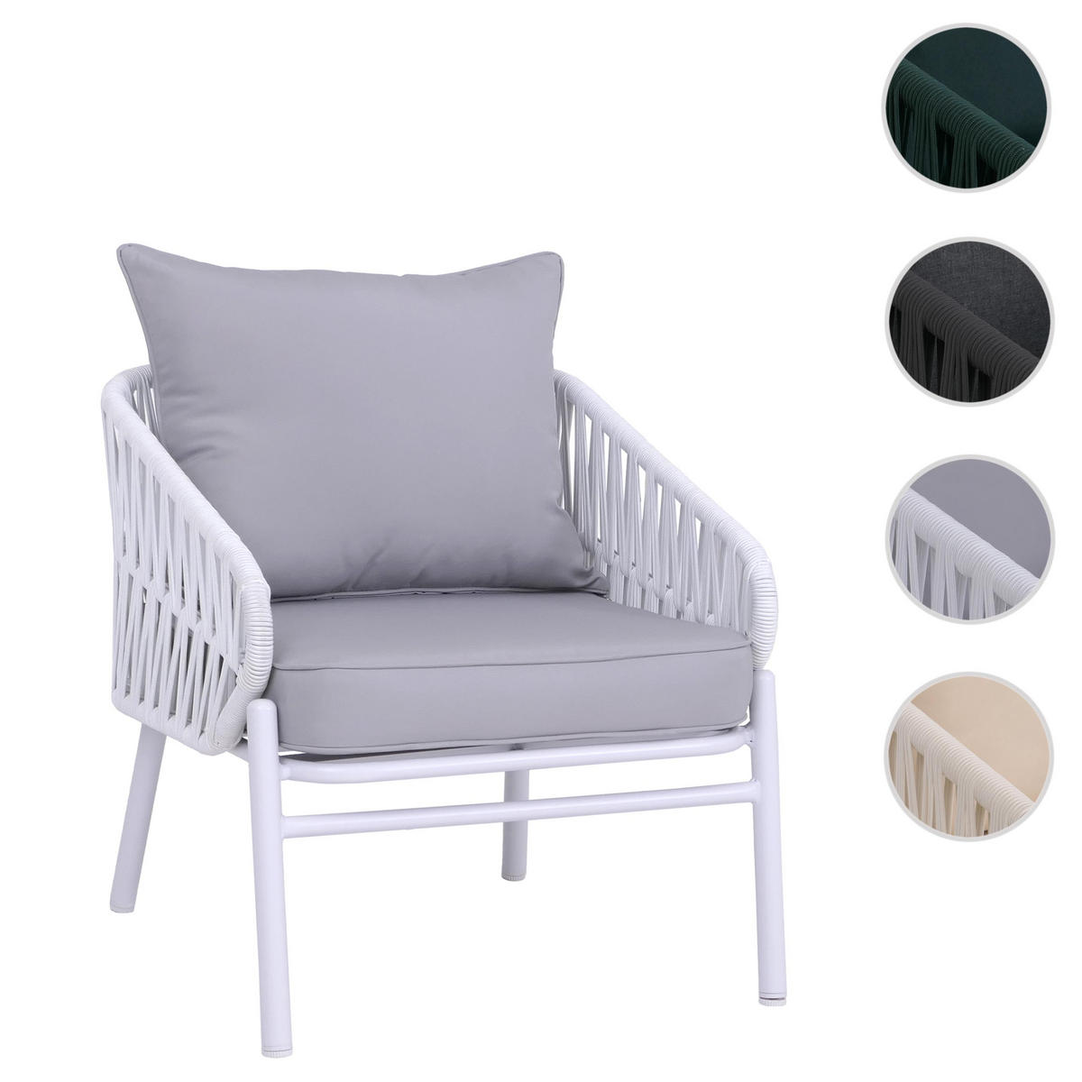 ZAHRADNÍ ŽIDLE Světle šedá - světle šedá, kov (64/67/70cm) - MCW