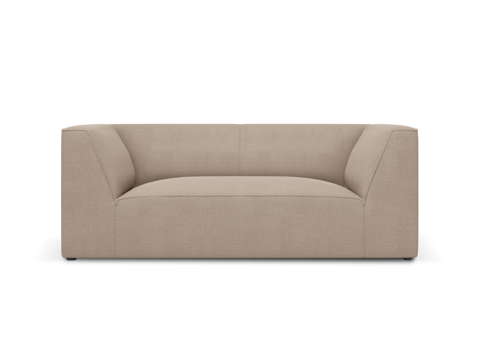 SOFA Ruby aus strukturiertem Stoff dunkelbeige 2 Sitzplätze - Sandfarben, Textil (174/69/93cm) - Micadoni