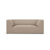 SOFA Ruby aus strukturiertem Stoff dunkelbeige 2 Sitzplätze - Sandfarben, Textil (174/69/93cm) - Micadoni
