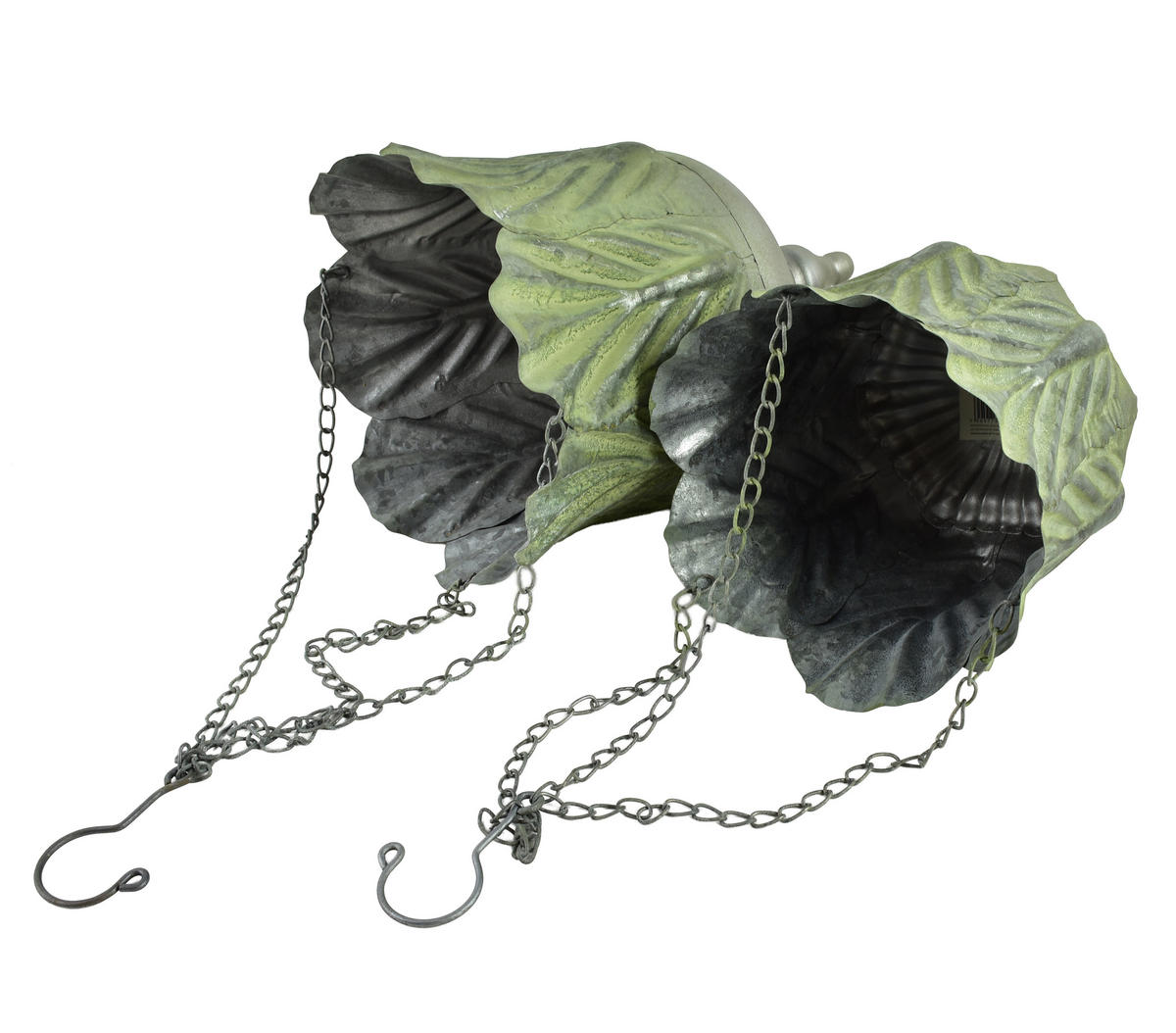 BLUMENTOPF Marina 2er Set Grün 23/23/32 cm Metall - Grün, Metall (23/32/23cm) - Mondex