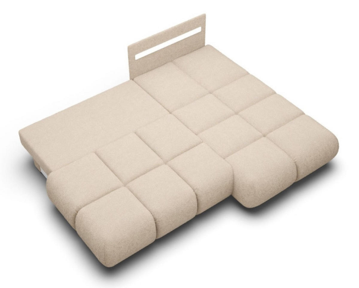 ECKSOFA Beige MILA Ausziehbar Rechts - Beige, Textil (177/230cm) - Sepro Meble