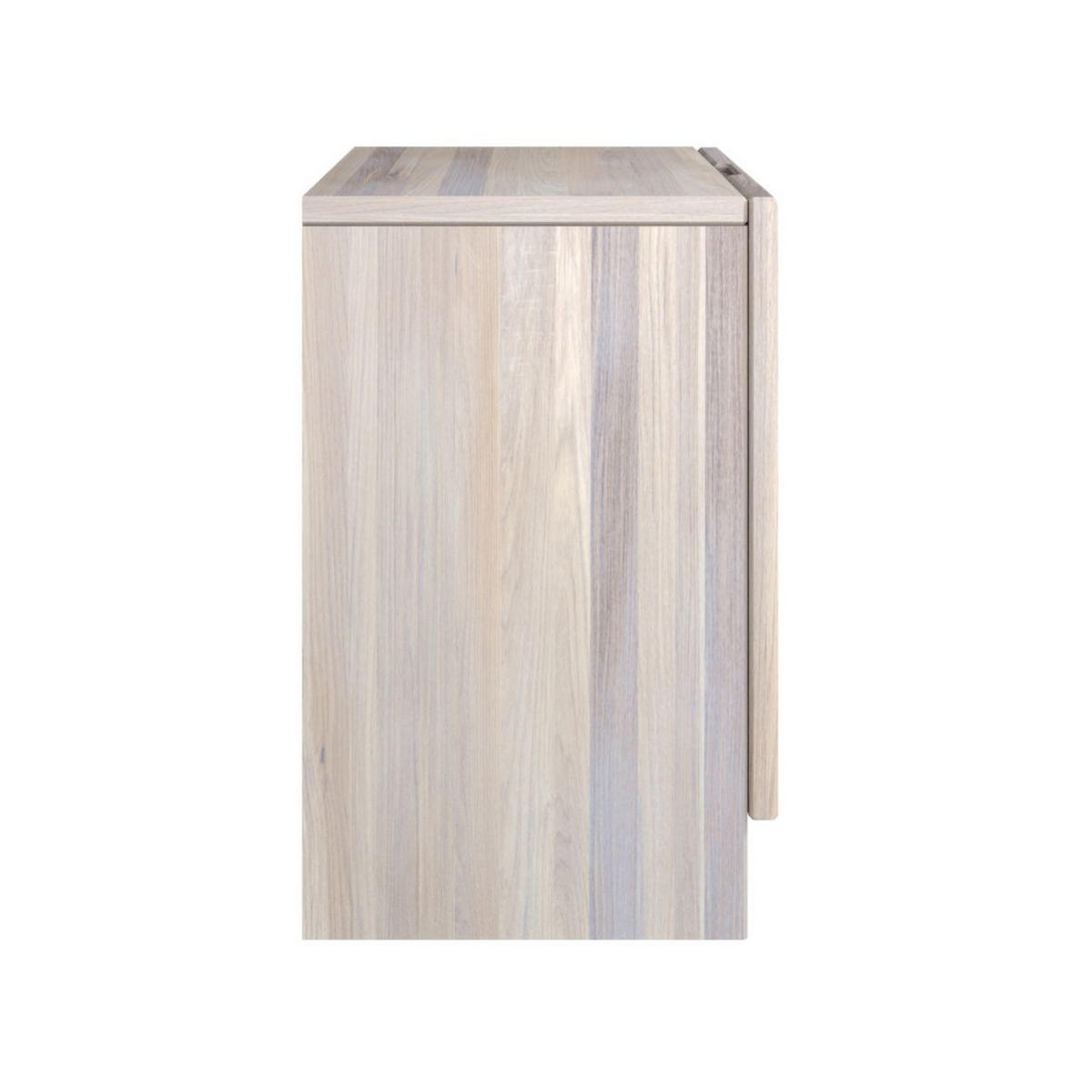 MASSIVHOLZNACHTTISCH Harmark mit Rattan-Detail, Eiche gebleicht - geölt - Eiche Bianco, Eichenholz/Holz (44/50/34cm) - Skandica