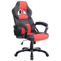 BÜROSTUHL Peso, Kunstleder Schwarz/Rot - Rot, Kunststoff/Textil (65/124/70cm) - TPFLiving