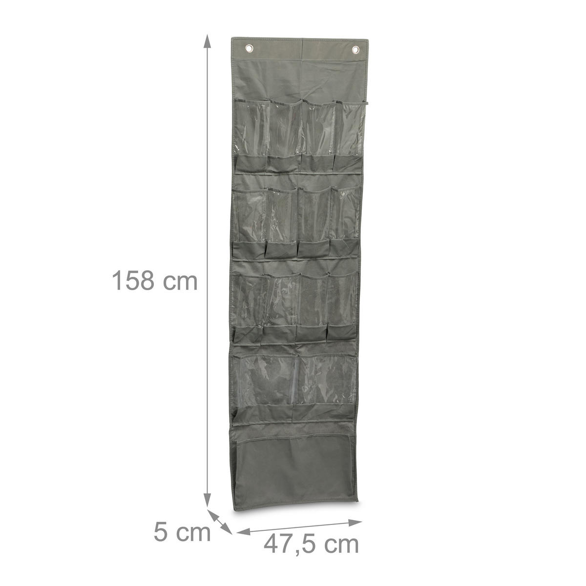 SCHUHORGANIZER - Grau, Kunststoff/Metall (47.5/158/5cm) - Relaxdays