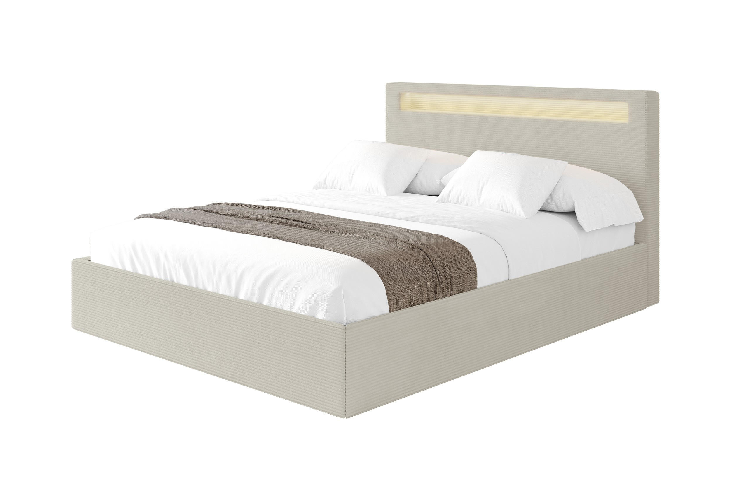 Altdecor Polsterbett Creme 140x200 cm