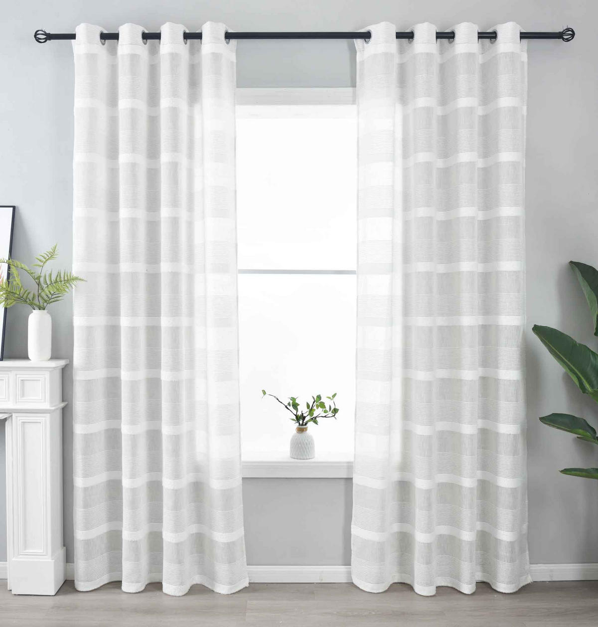VORHANG 2ER SET »Halle« HxB 245x140 cm Natur - Naturfarben, Textil (140/245cm) - Gardinenbox