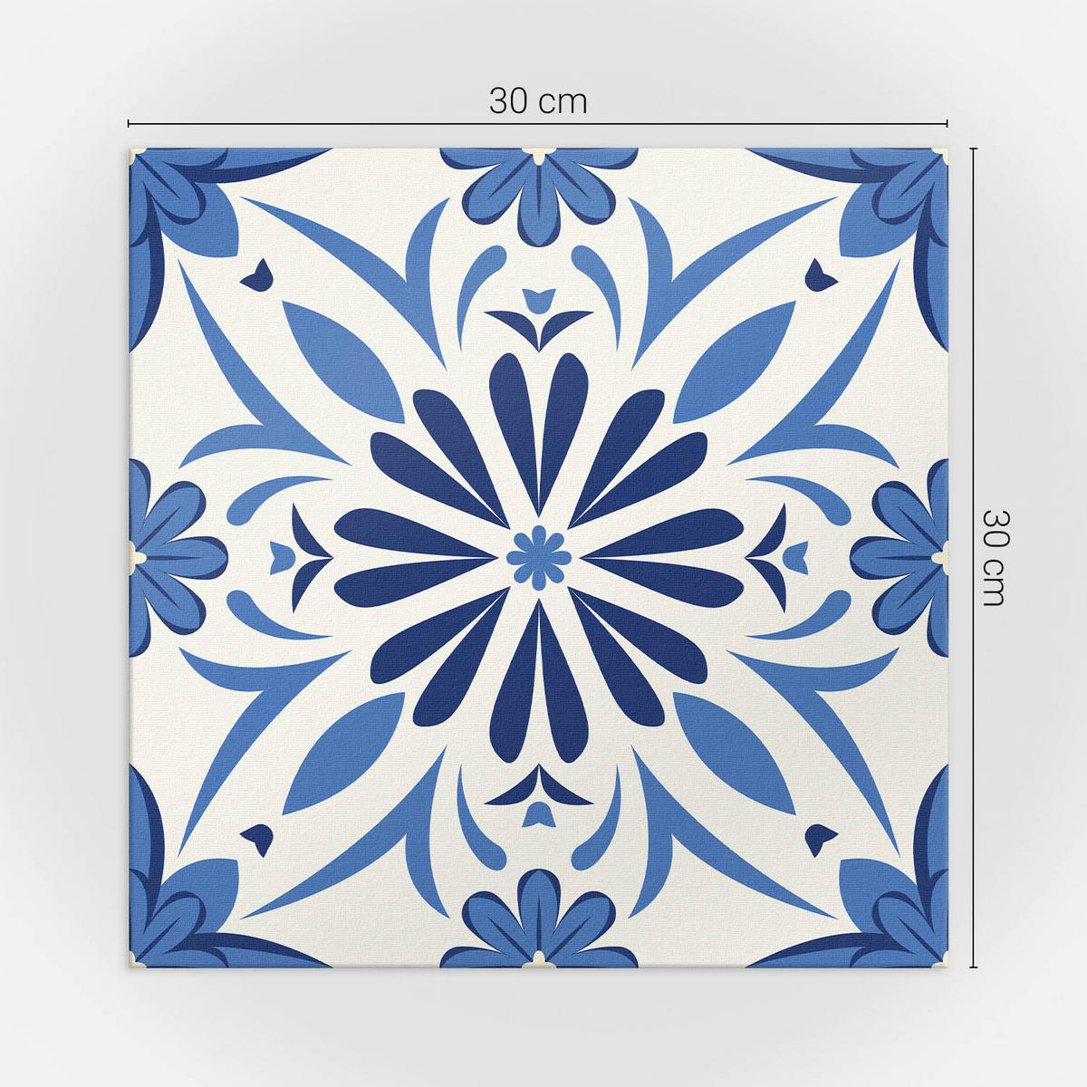 WANDPANEEL 9 Stück 30x30 cm selbstklebend Aeloria - Pastellblau, Kunststoff (30/1.6/30cm) - Wallfluent