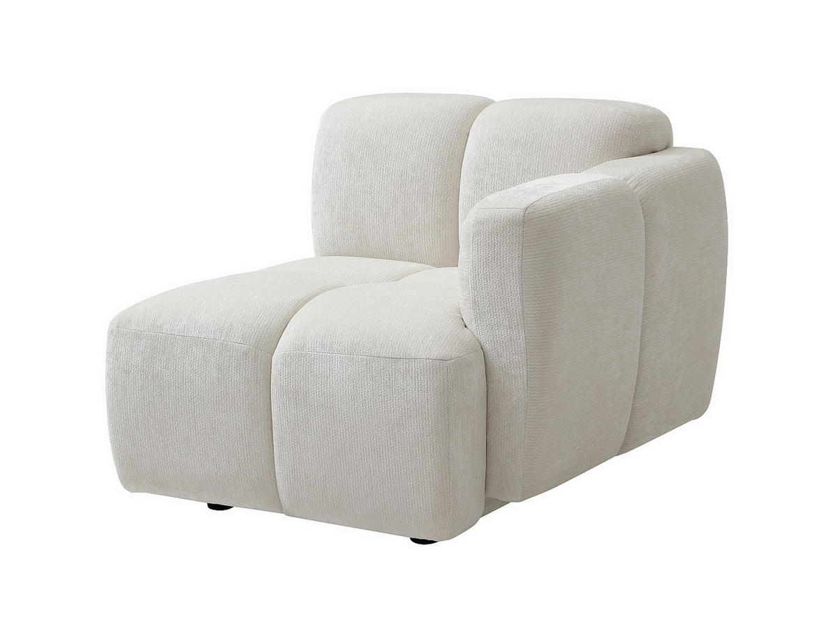 SESSEL mit gerader Rückenlehne - 1 Person - stoff - gebrochenes weiß Carlivi - Weiß, Holz/Textil (90/73/92cm) - Vente-Unique