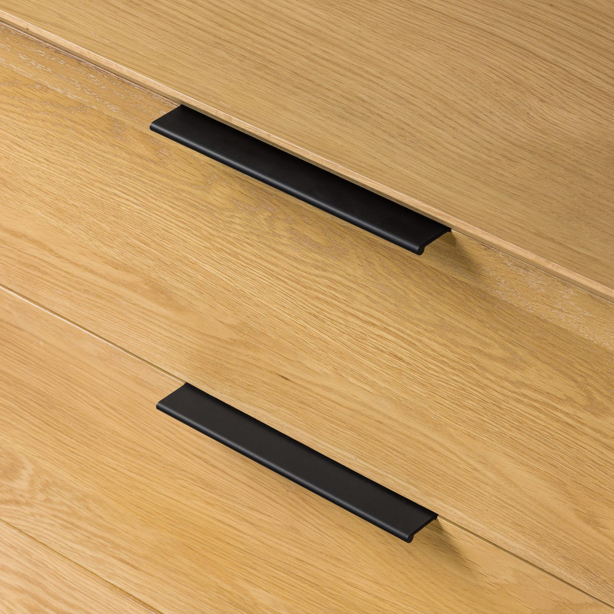 KOMMODE Bergen, Natur Massiveiche - Beige, Holz (85/80/43cm) - WOODEK