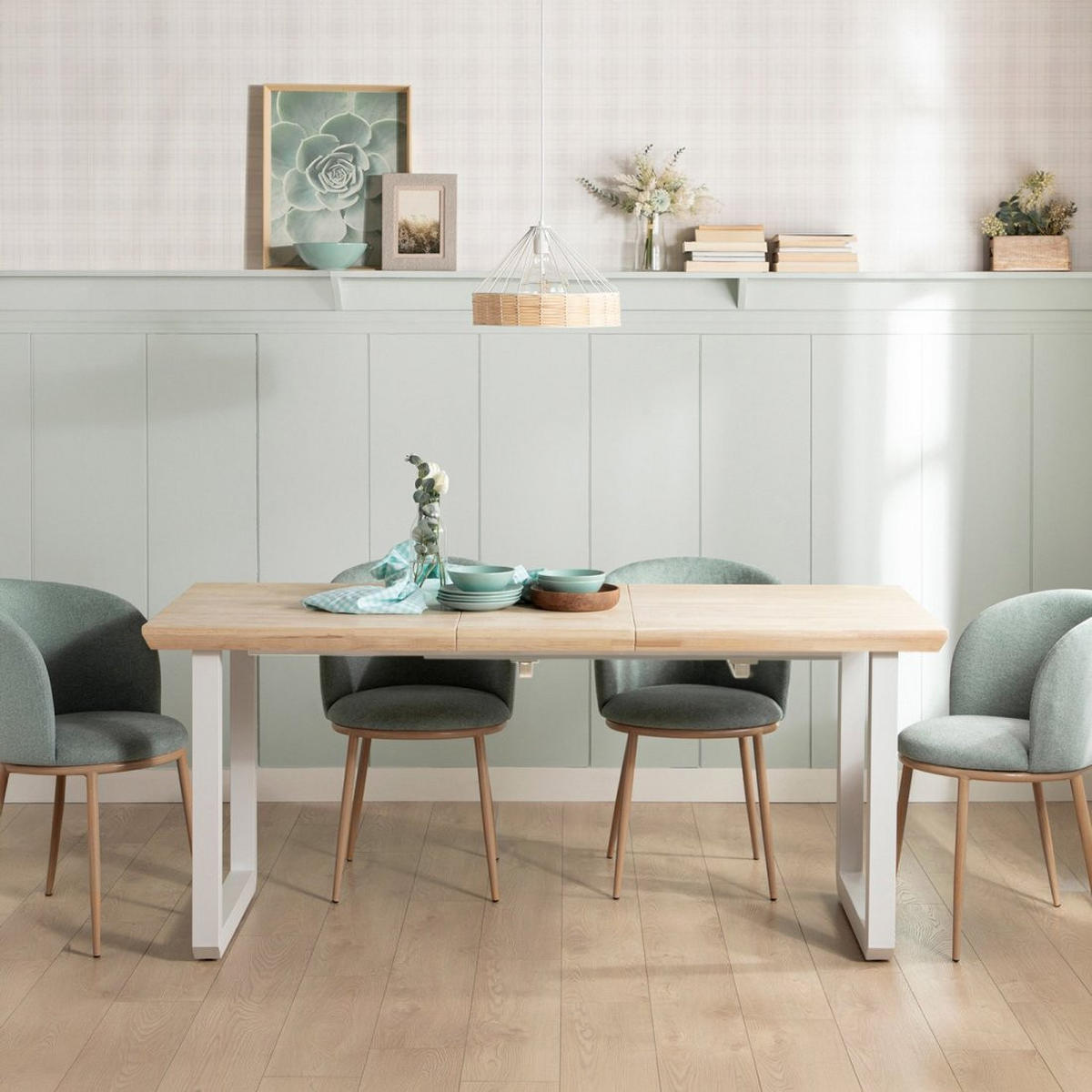 AUSZIEHBARER TISCH Khonor Zweifarbig 140/180 cm x 76 cm - Multicolor, Holz (90/140/76cm) - Klast Home
