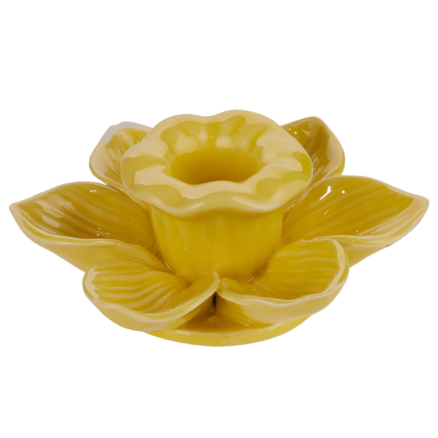 KERZENHALTER Blossom Blume - Gelb, Keramik (10/4.5/10cm) - Butlers