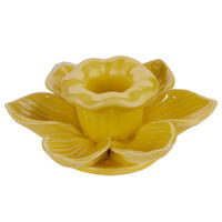 KERZENHALTER Blossom Blume - Gelb, Keramik (10/4.5/10cm) - Butlers