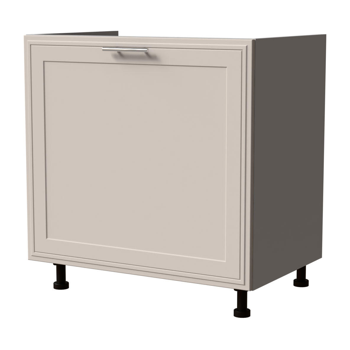 SPÜLENUNTERSCHRANK Salo D1ZA/80 Grau / Kaschmir Matt 80 / 50 / 82cm - REJS Vollauszug - Kaschmir/Grau, Holz/Holzwerkstoff (80/82/50cm) - Feldmann-Wohnen