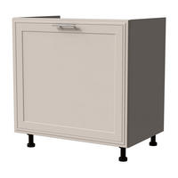 SPÜLENUNTERSCHRANK Salo D1ZA/80 Grau / Kaschmir Matt 80 / 50 / 82cm - REJS Vollauszug - Kaschmir/Grau, Holz/Holzwerkstoff (80/82/50cm) - Feldmann-Wohnen