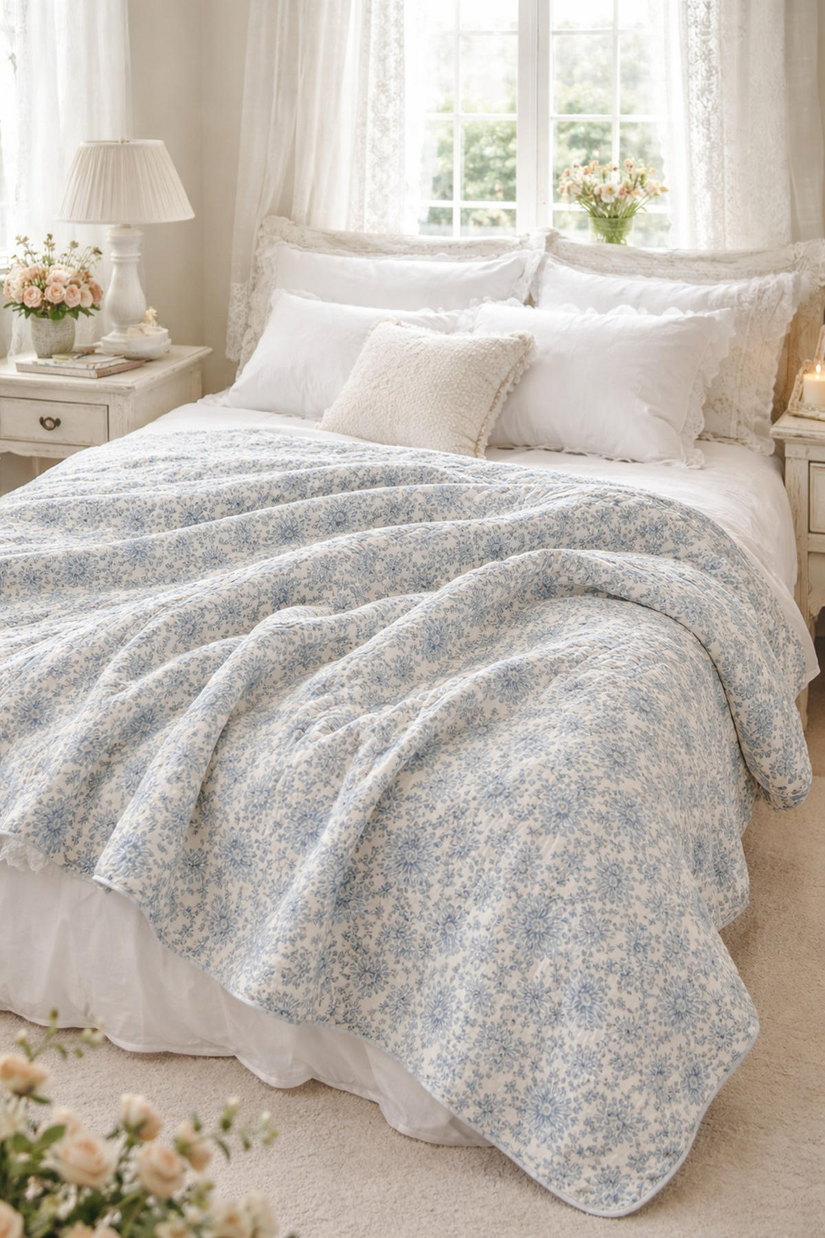 WOHNDECKE Baumwolle 140x180 cm Quilt-Optik – Gesteppt, Weich & Modern - Multicolor, Naturmaterialien (140/180cm) - AU Maison