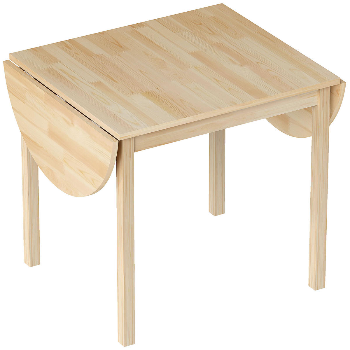 ESSTISCH Klappbar Küchentisch für 6 Personen mit Drop-Leaf-Design - Naturfarben, Holz (140/70/75cm) - HOMCOM