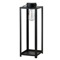 LATERNE Sokke schwarz 15/15/47 cm Kunstoff - Schwarz, Kunststoff (18/47/18cm) - Mondex