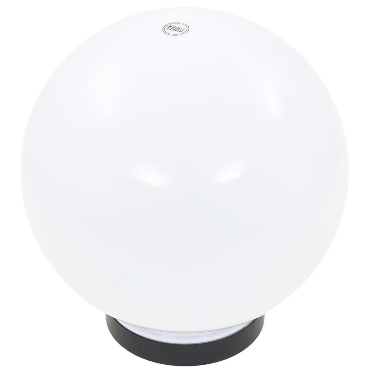 LED-GARTENLEUCHTEN 2Er Set Kugelförmig 20 Cm Pmma - Weiß, Kunststoff (20/20/20cm) - vidaXL