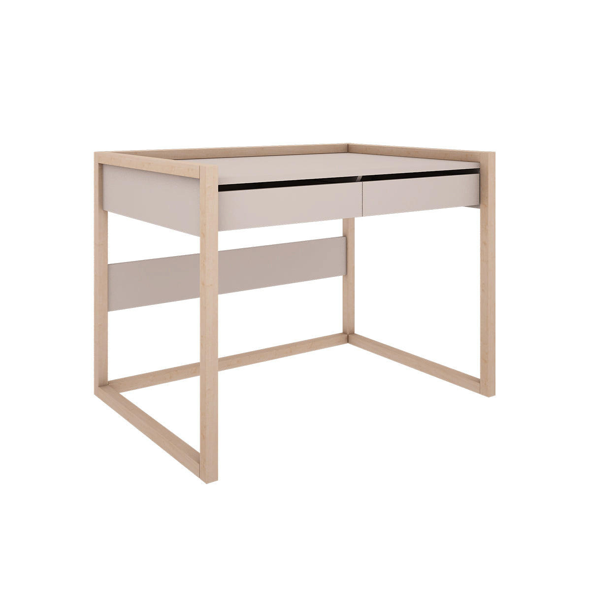PISAĆI STOL Romy bež - bež, drvni materijal (73.5/107/78.5cm) - Petits-meubles