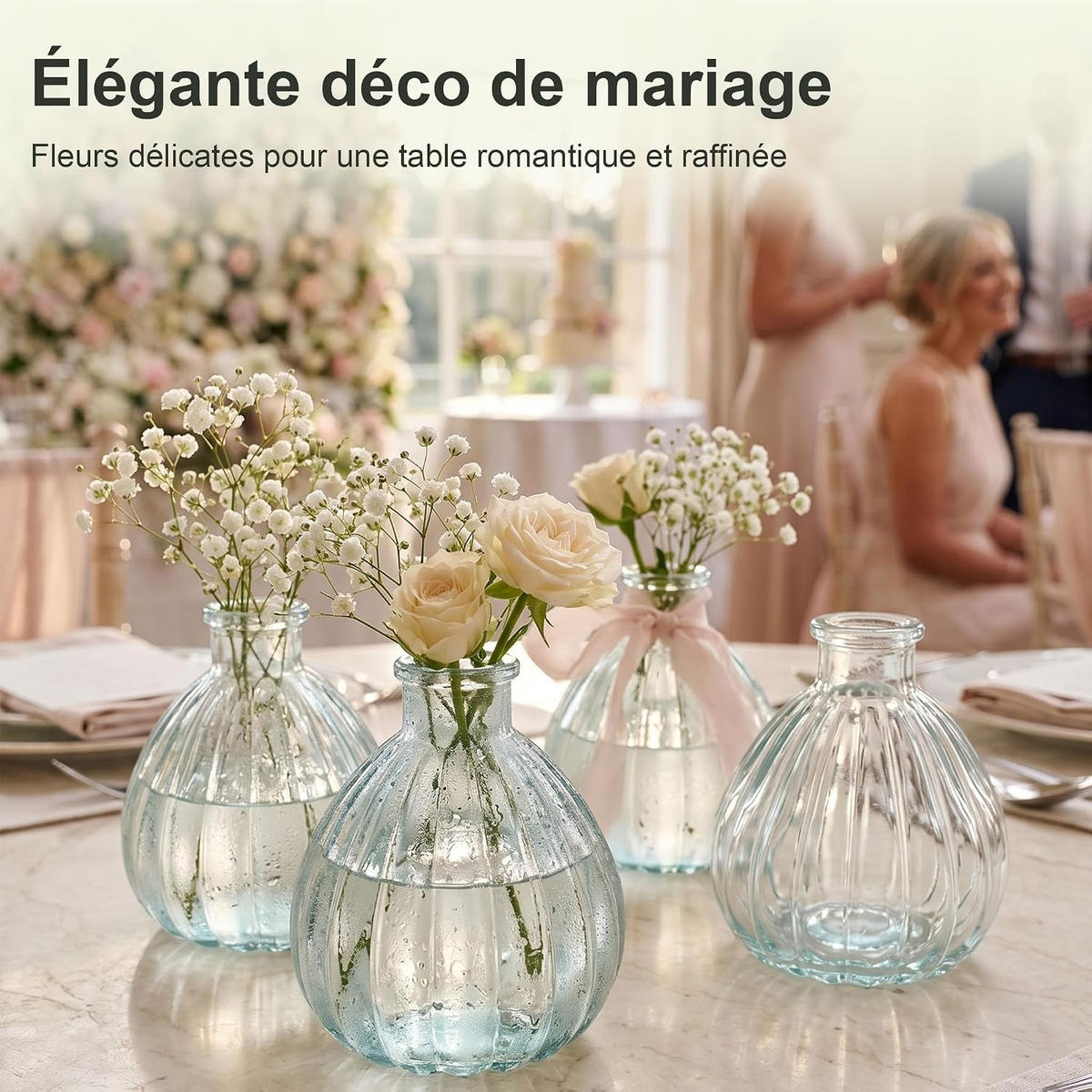 VASE 8 x 8 x 10 cm Transparentes Glas - Transparent, Glas (10cm) - LIBRATON