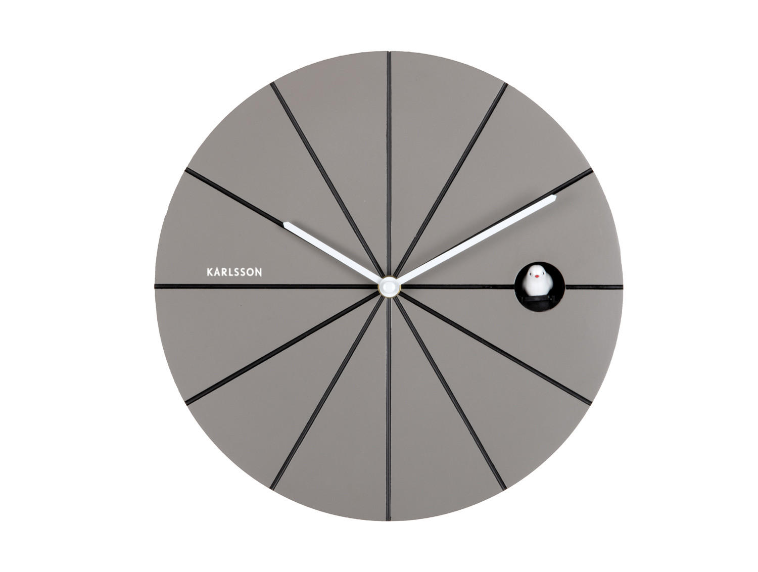 WANDUHR Destacado Cuckoo Grau 28/6/28 cm - Grau, Kunststoff (6/28/28cm) - Karlsson