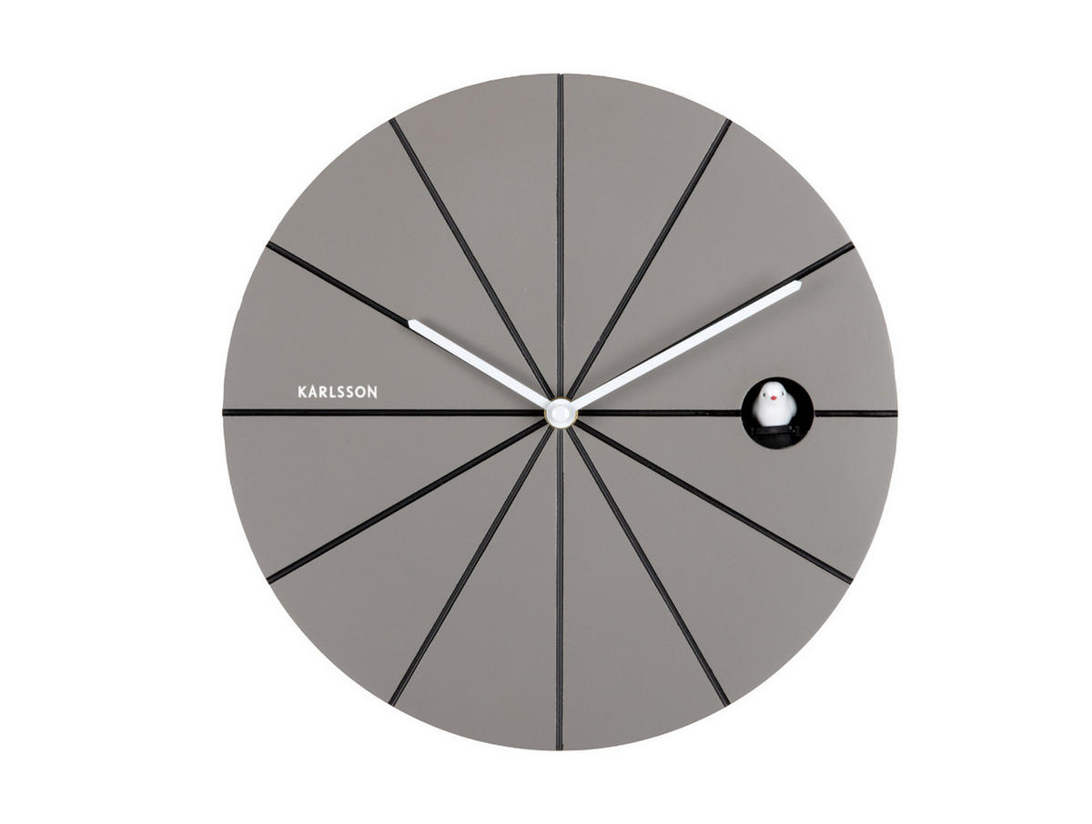 WANDUHR Destacado Cuckoo Grau 28/6/28 cm - Grau, Kunststoff (6/28/28cm) - Karlsson