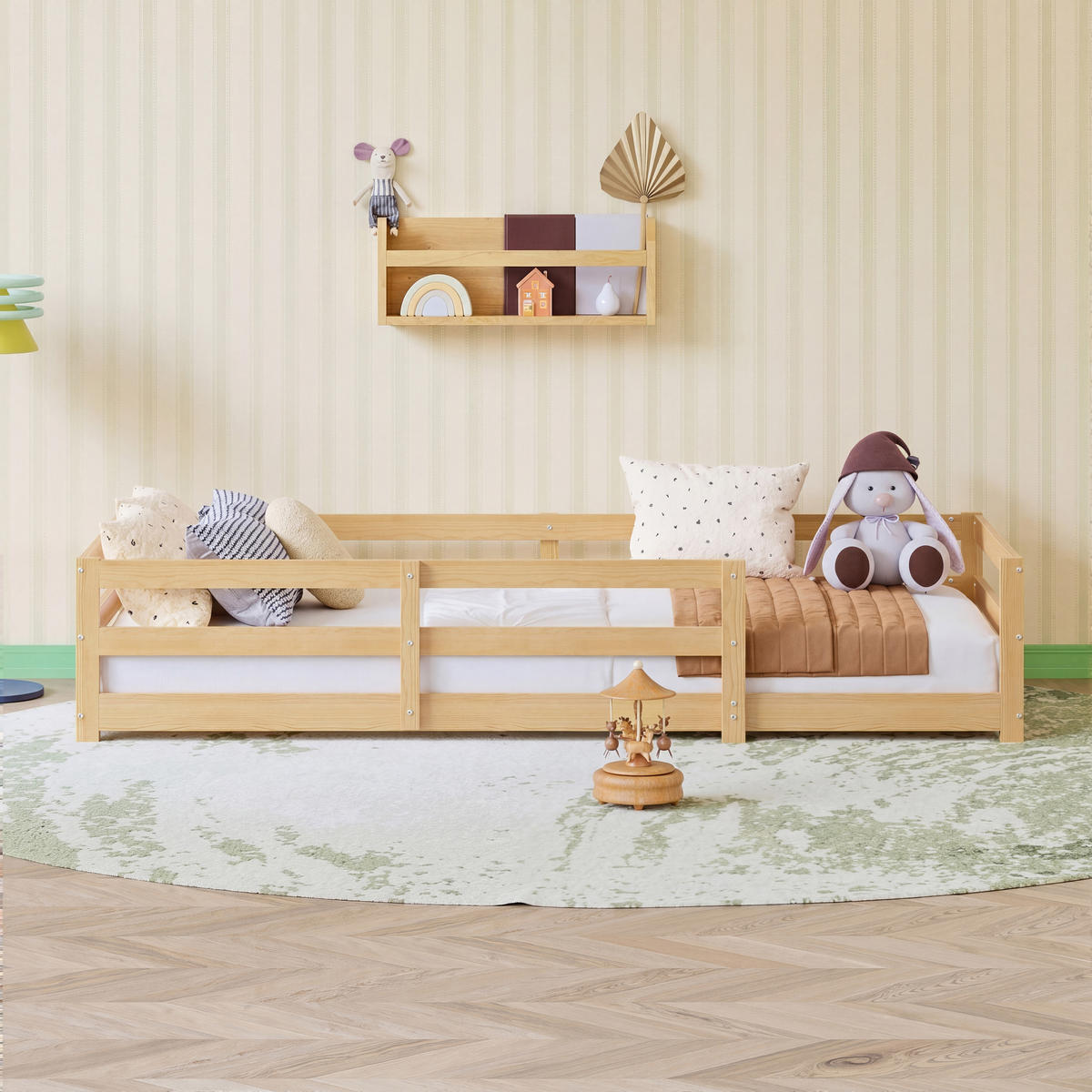 KINDERBETT 90/200 cm in Natur - Naturfarben, Holz/Holzwerkstoff (90/200cm) - WISHDOR