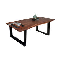 ESSTISCH THEA - Schwarz/Braun, Holz/Metall (100/200/77cm) - SAM