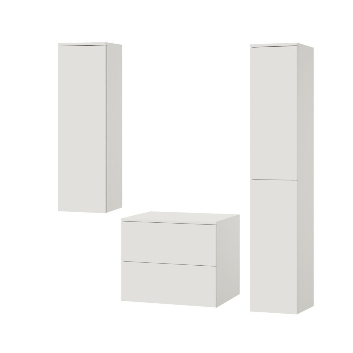 BADMÖBEL-SET Color Weiß 3-Teilig (2S 60 + 1D 100 + 2D 160) - Weiß, Holzwerkstoff (120/160/45cm) - mzm24