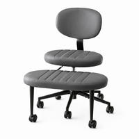 BÜROSTUHL ergonomisch drehbar Stoff Grey armlehnensfrei - Grau, Kunststoff (40/92/69cm) - Meubliv