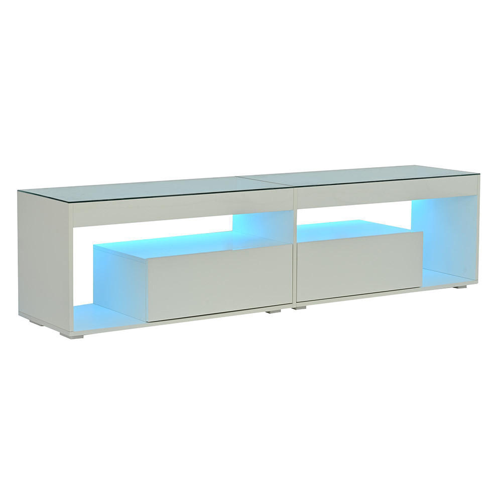 NISKI ORMARIĆ s 2 ladice, bijela - bijela, drvni materijal (180/46/40cm) - KOMHTOM
