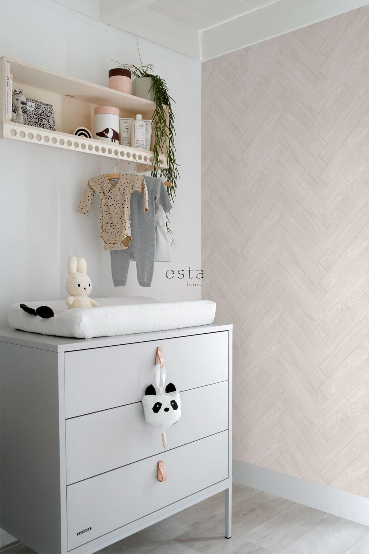 TAPETE Holzoptik 53 cm x 10.05 m - Beige, Papier (53/1000cm) - ESTAhome