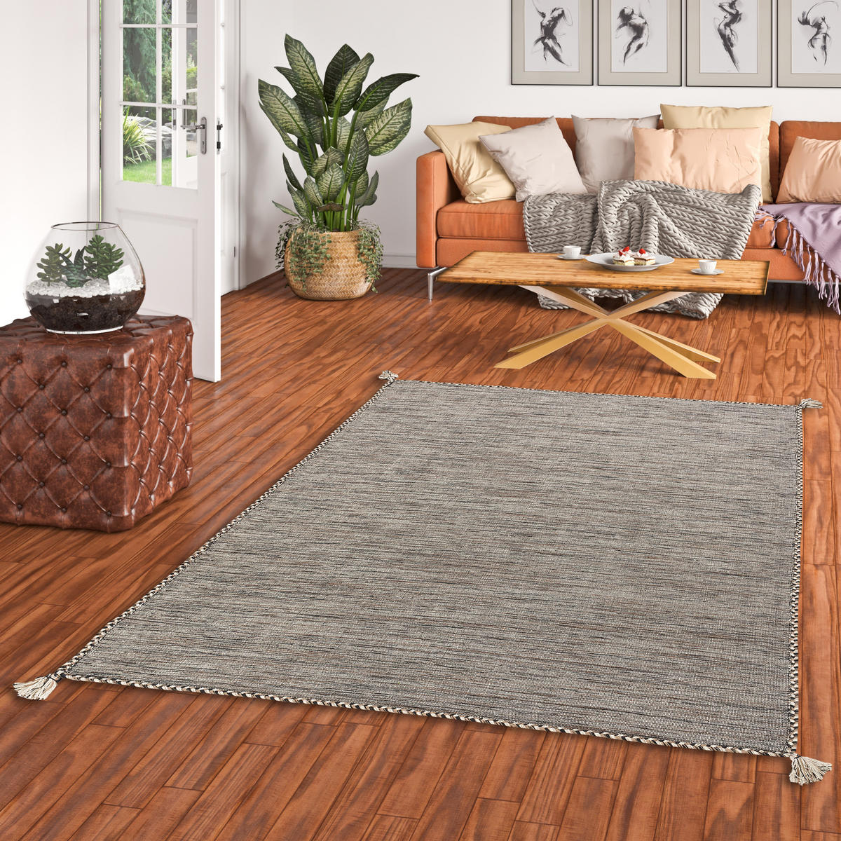 NATUR TEPPICH KELIM PRICO - Ecru, Textil (70/140cm) - Pergamon