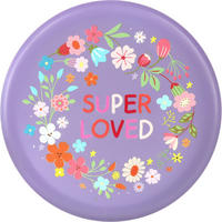 DEKOTELLER & -TABLETTS Super Loved 33/33/1,5 cm - Lila, Metall (33/1.5cm) - FURNARO