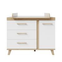 WICKELKOMMODE Smile - Eiche Artisan/Weiß, Holz/Holzwerkstoff (117.5/103/78cm) - Roba