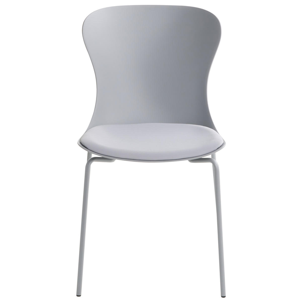 ESSZIMMERSTUHL 2er-Set Grau Pitsburg - Grau, Kunststoff (49/84/52cm) - Beliani