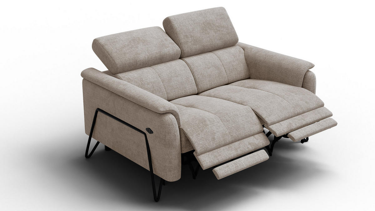 RELAXSOFA RODEN 2-Sitzer, beige - Beige, Holz/Textil (152/82/103cm) - Courtois Laville