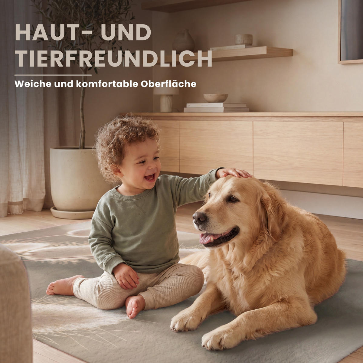 KOBERCE - Chvostoskok - Biely - Slnečné svetlo - 120x80 cm - béžová, textil/plast (120/0.4cm) - OnlyWow