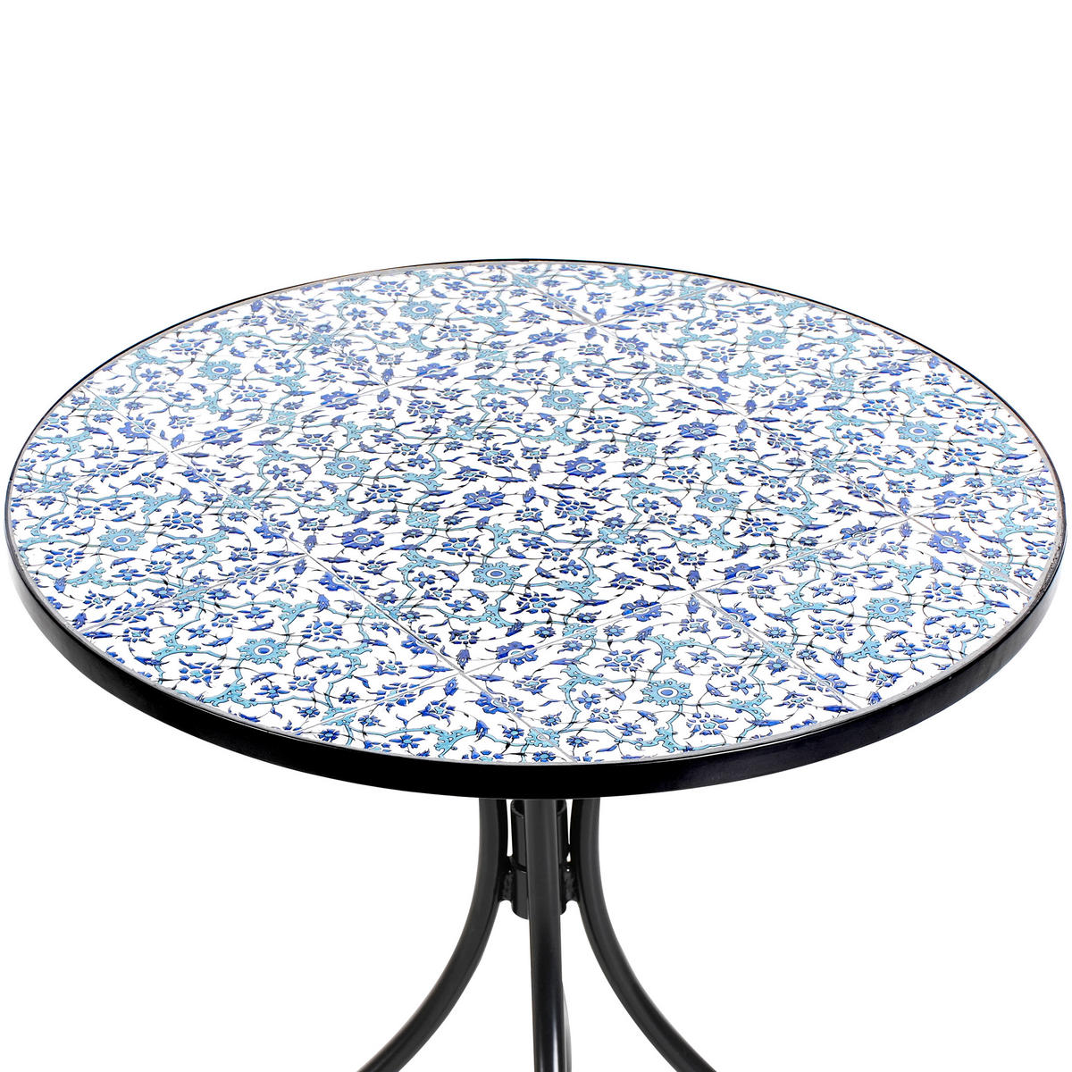 BISTRO STOLEK 60/60 cm Kov Černý Chapeco - černá, kov (60/60/75cm) - Beliani